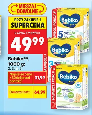 Mleko modyfikowane Nutriflor 2, 3, 4, 5 promocja w Biedronka