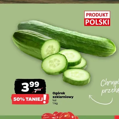 Ogórek szklarniowy polski promocja w Netto