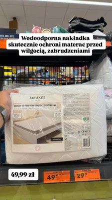 Wodoodporna nakładka na materac Smukee Home Bergen promocja w Biedronka