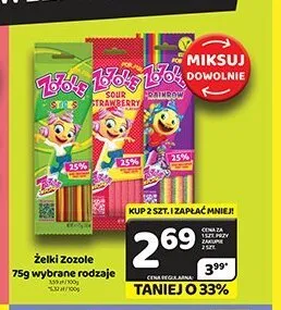 Żelki Zozole 75g promocja w Delfin