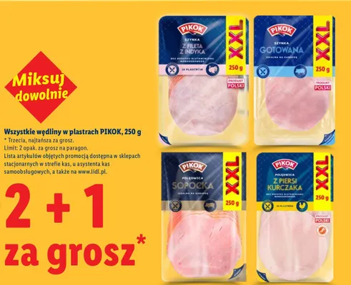 Wędliny w plastrach wszystkie rodzaje promocja w Lidl