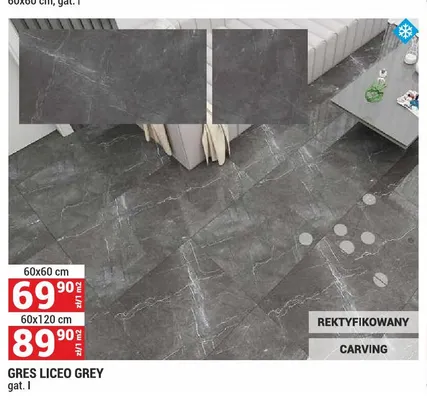 Gres Liceo Grey 60x60 cm promocja w Merkury Market