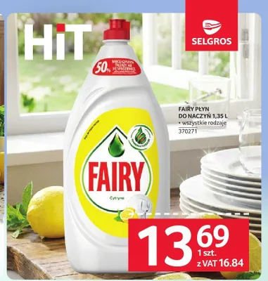 Płyn do naczyń Fairy promocja w Selgros