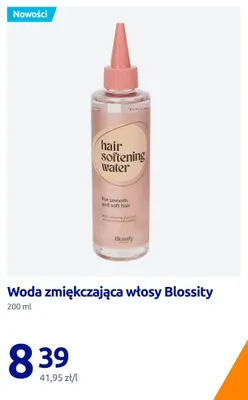 Woda zmiękczająca włosy Blossity promocja w Action