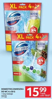 Domestos zawieszka do WC 4x50 g różne rodzaje promocja w Selgros