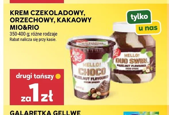 Krem orzechowy Mio&Rio promocja w Stokrotka