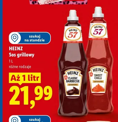 Sos grillowy Classic Barbecue Heinz promocja w Lidl