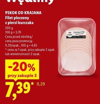 Filet pieczony z piersi kurczaka Pikok Od Krajana promocja w Lidl