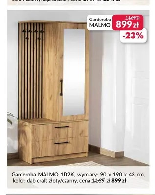 Garderoba MALMO 1D2K promocja w Salony Agata