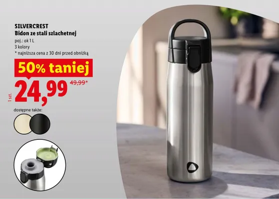 Bidon ze stali szlachetnej promocja w Lidl