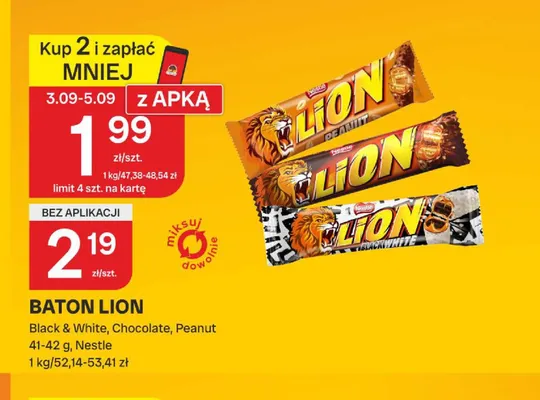 Baton Lion Black & White promocja w Chorten