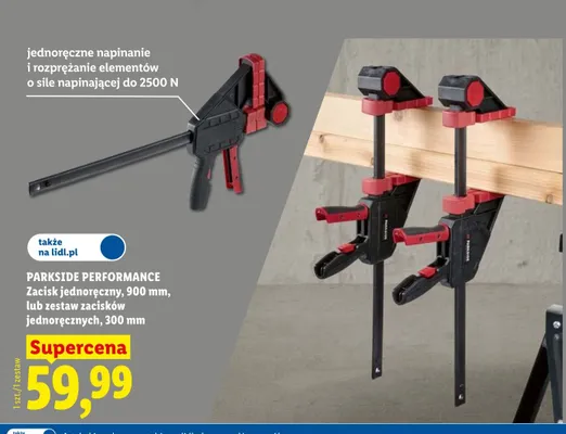 Zaciski jednoręczne PARKSIDE PERFORMANCE promocja w Lidl