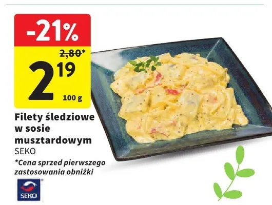 Filety śledziowe w sosie musztardowym promocja w Intermarche