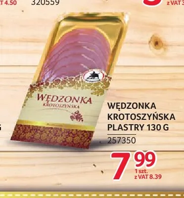 Wędzonka krotoszyńska plastry ZMB Białystok promocja w Selgros