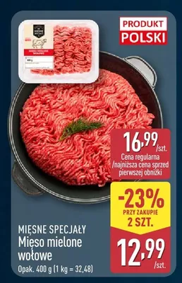 Mięso mielone wołowe Mięsne Specjały promocja w Aldi