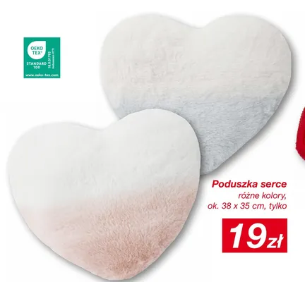 Poduszka serce różne kolory promocja w KiK