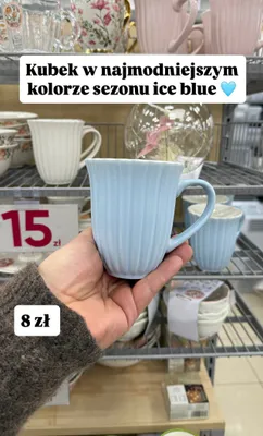 Kubek ryflowany ice blue promocja w Pepco