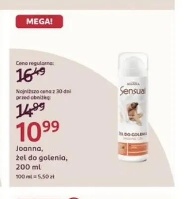 Żel do golenia Joanna promocja w Rossmann