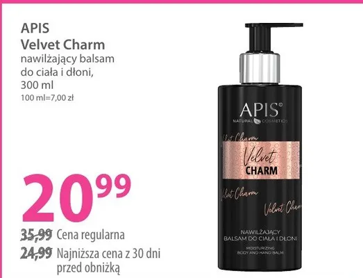 Balsam APIS Velvet Charm nawilżający do ciała i dłoni promocja w Hebe