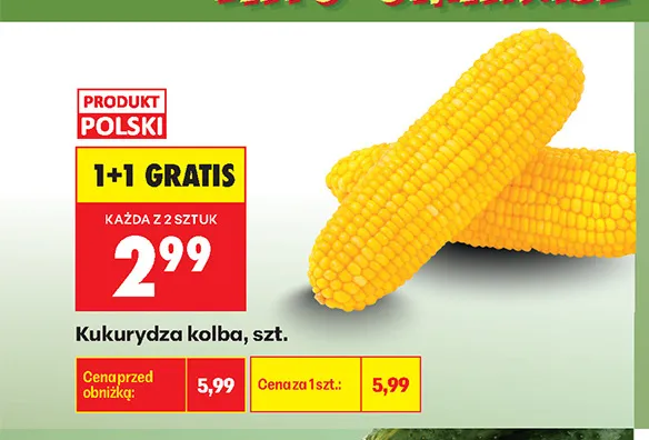 Kukurydza kolba promocja w Biedronka