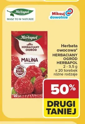 Herbata owocowa Herbapol Herbaciany Ogród Malina promocja w Carrefour
