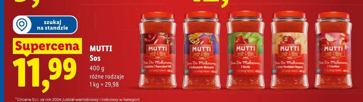 Sos do makaronu Mutti Arrabbiata z papryczkami chili promocja w Lidl