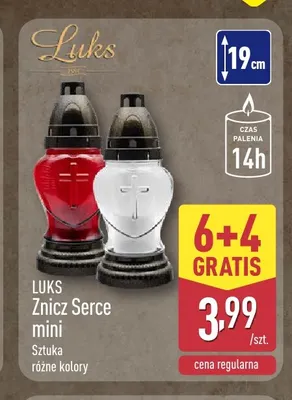 Znicz Serce mini Luks promocja w Aldi