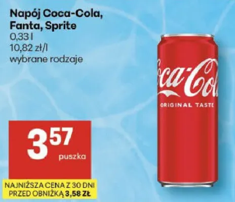 Napój Coca-Cola, Fanta, Sprite promocja w Delikatesy Centrum