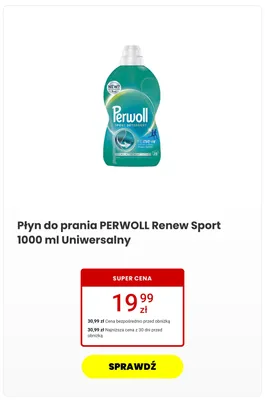 Płyn do prania Perwoll Renew Sport Uniwersalny promocja w Media Expert