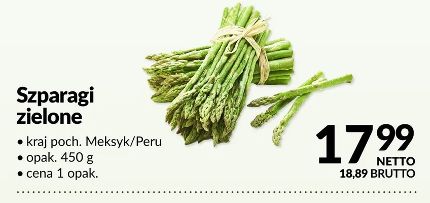 Szparagi zielone promocja w Makro