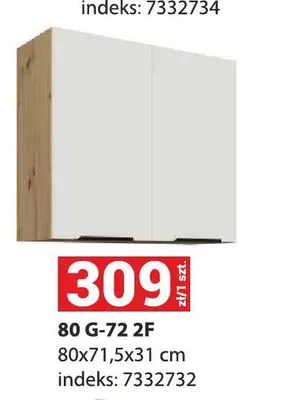 Szafka kuchenna wisząca 80 g-72 2F promocja w Merkury Market
