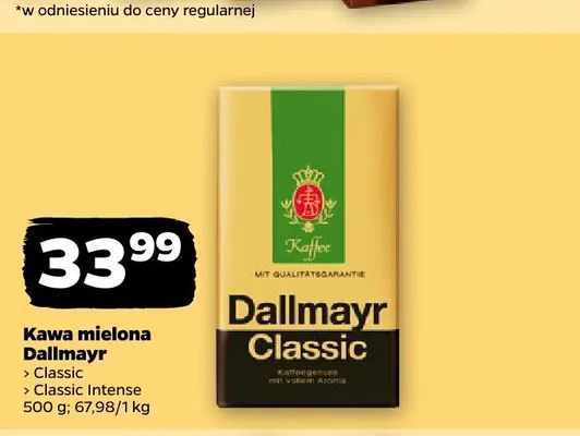 Kawa mielona Dallmayr Classic Intense promocja w Netto