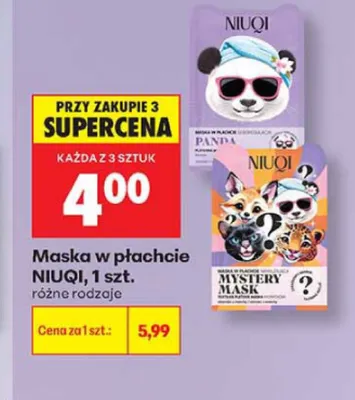 Maska w płachcie NIUQI Mystery Mask promocja w Biedronka