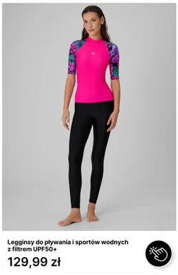 Legginsy do pływania i sportów wodnych 4F z filtrem UPF50+ promocja w 4F