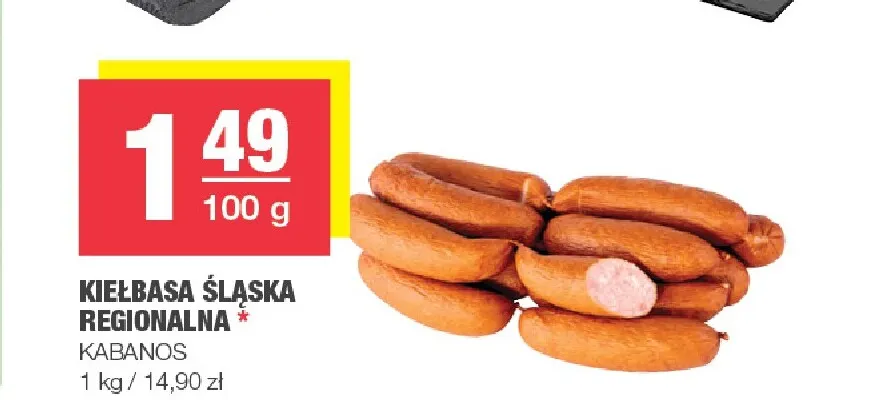 Kiełbasa śląska regionalna Kabanos promocja w SPAR