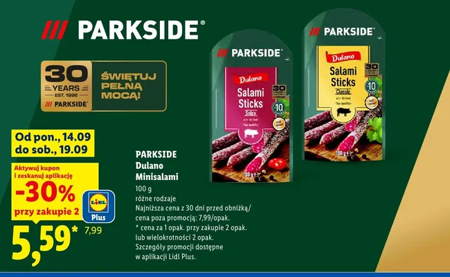 Minisalami Salami Sticks Spicy Dulano promocja w Lidl