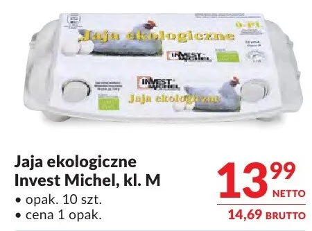 Jaja ekologiczne Invest Michel, kl. M promocja w Makro