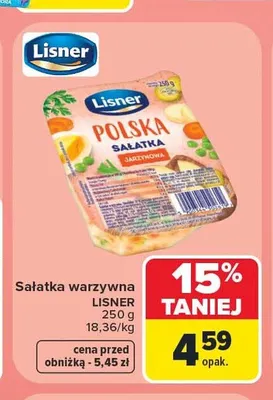 Sałatka warzywna Lisner promocja w Carrefour Market