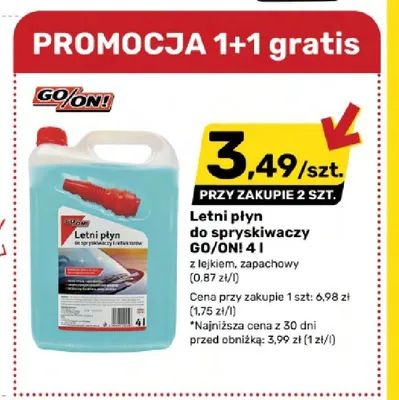 Letni płyn do spryskiwaczy GO/ON! promocja w Bricomarche