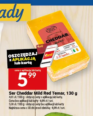 Ser Cheddar Mild Red Temar promocja w Twój Market