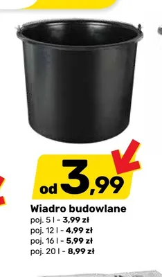 Wiadro budowlane 5 l promocja w Bricomarche