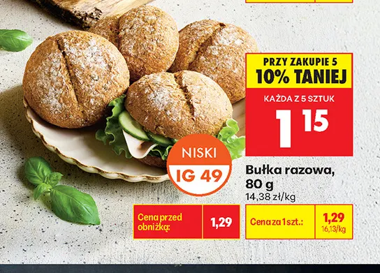 Bułka razowa promocja w Biedronka