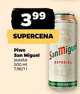 Piwo San Miguel puszka promocja w Netto
