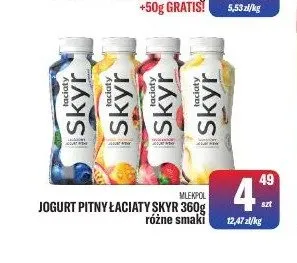 Jogurt pitny Łaciaty Skyr waniliowy Mlekpol promocja w Tomi Markt