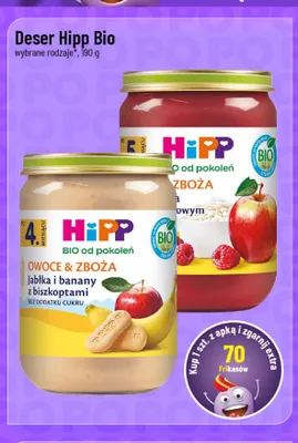Deser Hipp Bio Owoce & Zboża Jabłka i banany z biszkoptami promocja w POLOmarket