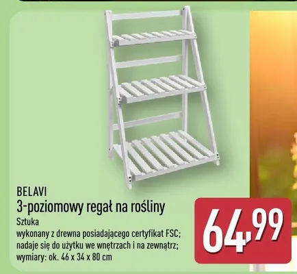 3-poziomowy regał na rośliny promocja w Aldi