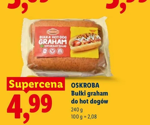 Bułki graham do hot dogów Oskroba promocja w Lidl