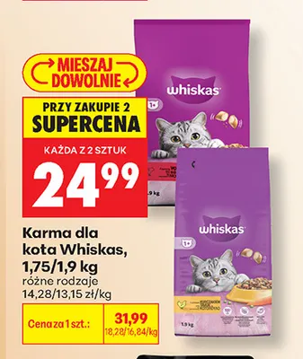 Karma dla kota Whiskas promocja w Biedronka