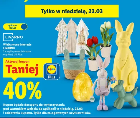 Wielkanocne dekoracje promocja w Lidl