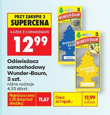 Odświeżacz samochodowy różne rodzaje promocja w Biedronka